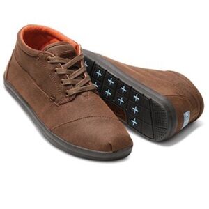 TOMS Brown Waxed Twill Highland Botas